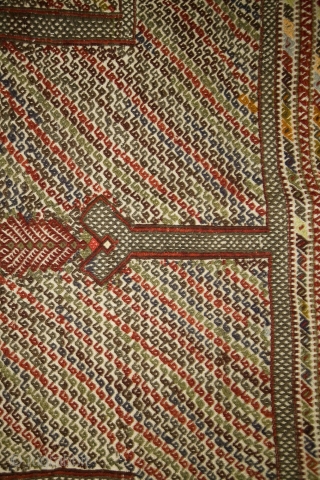 Fantastic Turkish Kilim from The Konya Region, a Major Production Center in The Rug Production of Turkey. This Snake Design Kilim is a True Masterpiece of Work. In Excellent Condition and over  ...