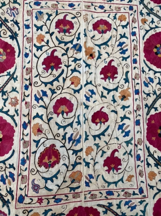 Old Uzbek, Bukhara antiuqe suzani the second half of 19th century, good condition, nice colors. size 155x112cm, for more information please ask           