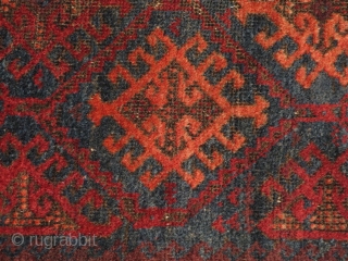Delicious Belouch (Baluch) main carpet. Don't know why but I'm not really found of the spelling "Baluch"...? Oh well, to each their own. Anyway, here is a killer 100+ year old tribal  ...