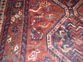Southern Iran, 19th c. Arab Majidi piled runner, 265x112cms, wonderful design with mystic rain bird motifs, goats, botteh-chickens and tree of life motifs, slightly low pile in places but otherwise in good  ...