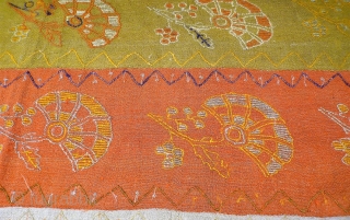 A mysterious kilim sourced in Afghanistan, but from the colours and design, we venture to say it could be Iranian, perhaps from Yazd? Opinions regarding origin welcomed. Nice shinny wool, made in  ...