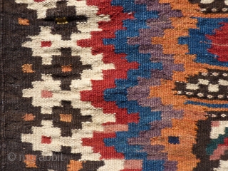 Bakhtiari kilim, 256x146cms, with a wonderful range of natural colours (including yellow, lilac and ochre), a combination of excellent original condition and a sturdy double-interlock technique should ensure another hundred years of  ...