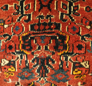 Antique Turkman torba or pushti. This bag could have been used as a cushion or also as a bag to store personal belongings inside the nomad´s tent. The design consists of a  ...