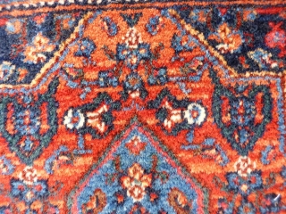 An extremely fine little rug or pushti with Herati pattern. The blue is to "dye" for, all with natural colours and is in mint condition. 107x63 cms (A1812028).

Please get in touch or  ...