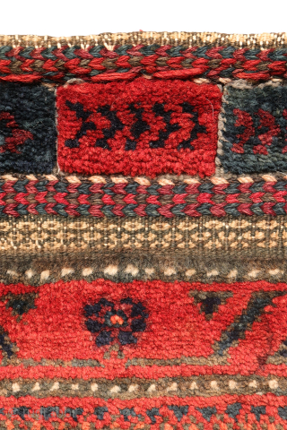 Rare  Baluch Runner from Iran – Design inspired by early Islamic architecture

This fascinating semi-antique Baluch runner from Iran features a rare and distinctive design. Originally crafted as a saddlebag, it has  ...