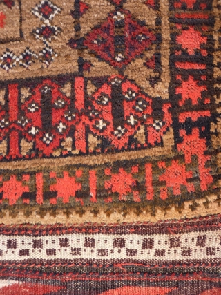 A fantastic Belouch rug with mainly undyed camel wool. It is loosely woven, with a floppy handle. The wool is lustruous, soft and shinny. The central tree is great with all the  ...