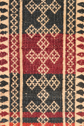 An exceptional and possibly one of the finest antique Serkhat Baluch Shaffi kilims we have encountered. The wool has been spun to an extraordinary degree of fineness, allowing for an exceptionally intricate ...