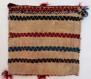 A pretty chantah or bag woven by Qashqai nomads from Southern Iran (could also be Luri?), purchased in our last trip to Iran. In mint condition, including the tassels, handles and decorative  ...