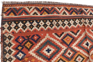 During our regular trips to Iran, occasionally we find kilims from this Luri subtribe, which we haven´t identified. They tend to have repeated medallions drawn freely, terracotta colours and every single one  ...
