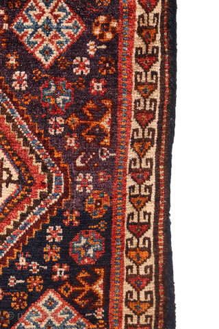 This saddle bag, also known as a Khorjin, is a fine example of traditional weaving, crafted from top-quality, finely spun wool. The meticulous spinning of the wool has allowed for a notably  ...