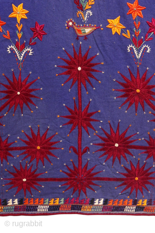 rare antique wool chapan, a piece that showcases remarkable textile artistry. This coat features extensive embroidered decoration with intricate details and a well-composed design.

Made from thick wool and lined with antique Russian  ...