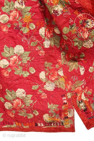 rare antique wool chapan, a piece that showcases remarkable textile artistry. This coat features extensive embroidered decoration with intricate details and a well-composed design.

Made from thick wool and lined with antique Russian  ...