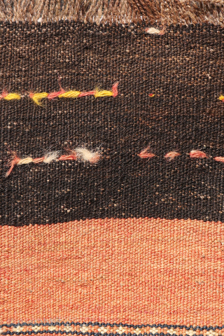 A superb antique Uzbek Labijar kilim with abundant yellow coloration. This kilim shares many of the characteristics of typical Labijar kilims. However, what appears to be a “standard” kilim with Labijar lozenges ...