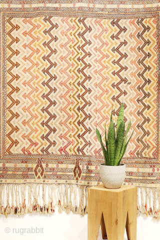 Antique Karapinar Kilim from Turkey

This exquisitely woven Karapinar kilim hails from Turkey and is a true testament to the craftsmanship of its creator. Clearly, it was a cherished piece, both for the  ...