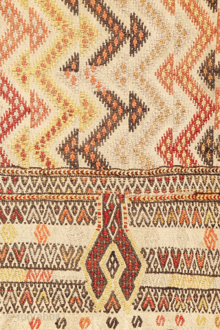 Antique Karapinar Kilim from Turkey

This exquisitely woven Karapinar kilim hails from Turkey and is a true testament to the craftsmanship of its creator. Clearly, it was a cherished piece, both for the  ...