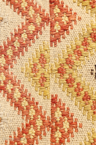 Antique Karapinar Kilim from Turkey

This exquisitely woven Karapinar kilim hails from Turkey and is a true testament to the craftsmanship of its creator. Clearly, it was a cherished piece, both for the  ...
