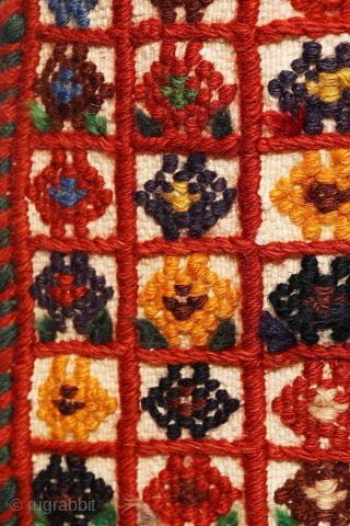 Shiraki Kilim from Southern Iran 

This type of kilim is known locally in southern Iran as a “shiraki”, a word that literally means “needle work” — though, interestingly, it is woven on  ...