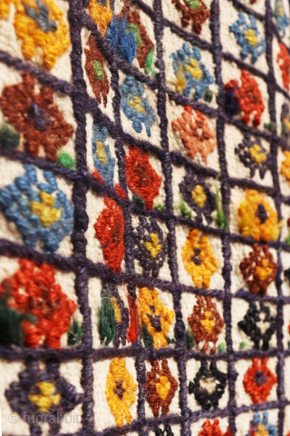 Shiraki Kilim from Southern Iran 

This type of kilim is known locally in southern Iran as a “shiraki”, a word that literally means “needle work” — though, interestingly, it is woven on  ...