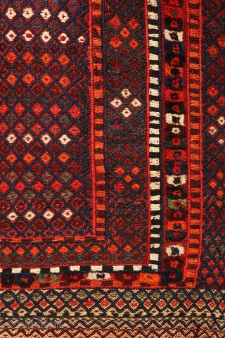Shiraki Kilim with Lattice Design and Knotted Detail

This type of kilim is known locally in southern Iran as a “shiraki”, a word that literally means “needle work” — though, interestingly, it is  ...