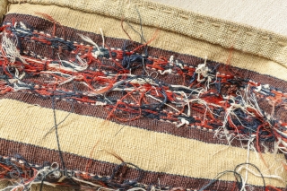 A torba or bag woven by women from the Yomut tribe of Turkmenistan used to store household items and hung on the wall of the yurt. Extremelly fine, in overall good condition  ...