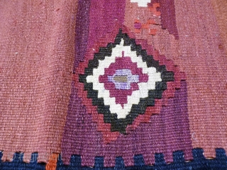 A superb Afghan Mugor kilim with natural dyes from Ghazni Province. For this kilim sheep and goat´s wool and some areas of silk and metal thread has been used. The tassels are  ...