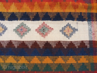 This moj (as the jajims are called in the South West of Iran), is finelly woven and all the dyes are natural. Normally mojes are thin, but this one is thick and  ...