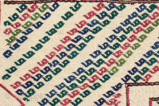 Antique Keçimuhsine kilim in mint condition with the characteristic design of this village. The wool is finelly spun and all the dyes are natural. The kilim is finished off at one of ...