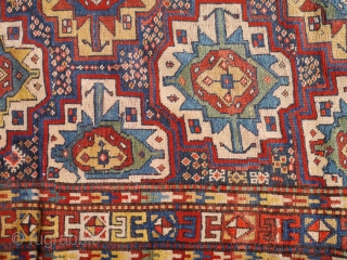 Persian Kurdish rugs with colours "to dye for", soft shinny wool, some repiling. 265x149 cms. (A1705510).                 