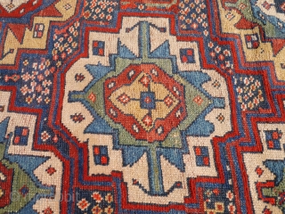 Persian Kurdish rugs with colours "to dye for", soft shinny wool, some repiling. 265x149 cms. (A1705510).                 