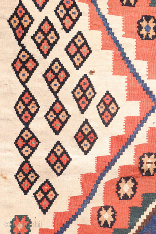 Antique Qashqai Kilim with and Unusual Green Palette

This antique Qashqai kilim follows traditional tribal patterns—but with a distinctive twist. While it retains the classic diamond medallion structure typical of Qashqai weaving, what  ...