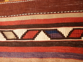 Extremelly fine kilim with a beautiful range of colours. Mint condition, 19th century. 255x145 cms                  