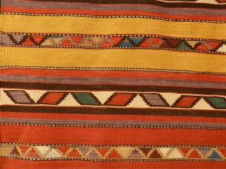 Extremelly fine kilim with a beautiful range of colours. Mint condition, 19th century. 255x145 cms                  