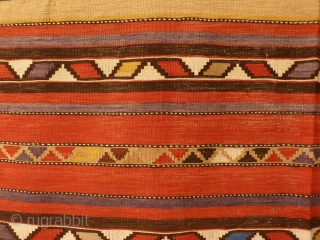 Extremelly fine kilim with a beautiful range of colours. Mint condition, 19th century. 255x145 cms                  