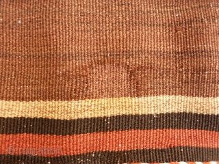 Caucasian kilim with nice shinny wool, tightly woven, some old repairs (see photos). 252x158 cms                  