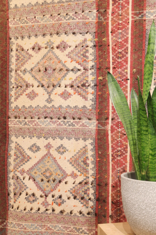 
A Rare and Unusual Persian jajim Kilim Woven by Arabic Tribes in Southern Iran
 

This is a rare and unusual Persian kilim, woven by Arabic tribes in Southern Iran. It is made  ...