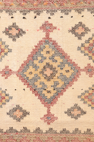 
A Rare and Unusual Persian jajim Kilim Woven by Arabic Tribes in Southern Iran
 

This is a rare and unusual Persian kilim, woven by Arabic tribes in Southern Iran. It is made  ...
