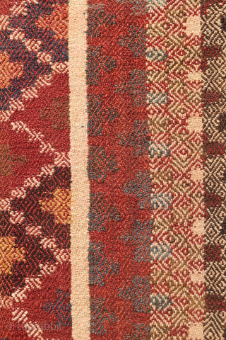 
A Rare and Unusual Persian jajim Kilim Woven by Arabic Tribes in Southern Iran
 

This is a rare and unusual Persian kilim, woven by Arabic tribes in Southern Iran. It is made  ...