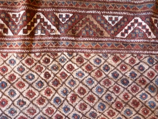 Southern Iran, Arab Laberduni kilim, 225x171, all natural colours from about 1910, excellent original condition.                  