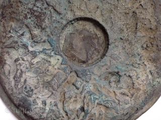 Romen antiek kopper pleit 
19cm                            