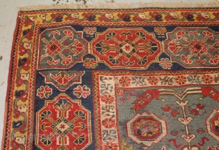 17th century transylvanian prayer rug ,rewoven and old repairs size 188cmx125cm.                      