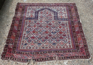 Antique Unusual size  Marecceli Prayer rug (dated 1294 )= Circa 1873 127cmx118cm.                    