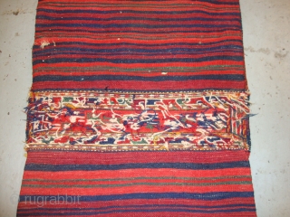 Sumak Weave Kurdish  saddle bag (circa 1920) very good condition.
size 110cm x 55cm                   