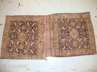 Antique Afshar Morghi saddle bag circa 1900 size 130x66                        
