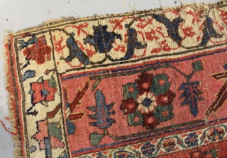 Pretty Antique Bidjar Vagireh rug ( circa 1860-1880 ) size 100 x90 cm                    