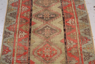 Nice antique Turkish Milas rug size 130x100 (circa 1870)                        