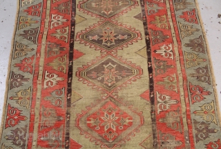 Nice antique Turkish Milas rug size 130x100 (circa 1870)                        