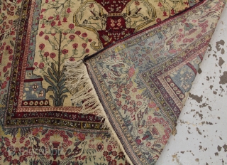 Fine Antique Tehran Rug size 205x130 .                          