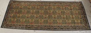 Original size unusual antique Rug size 312cm x132 cm.                        