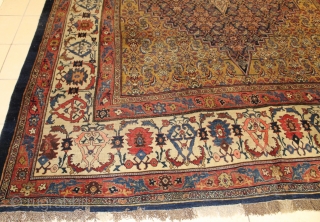 Antique fine Pesian Bijar carpet pure wool  450x280 cm.1880                       