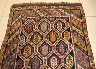 Veramin kurdish runner size 292x82 cm circa 1900.                         